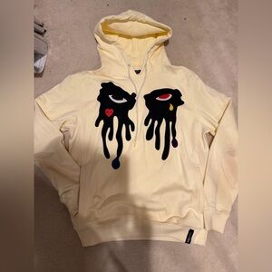 Roku Studio Cream color Tear Dripping  Hoodie Men’s Sz Medium